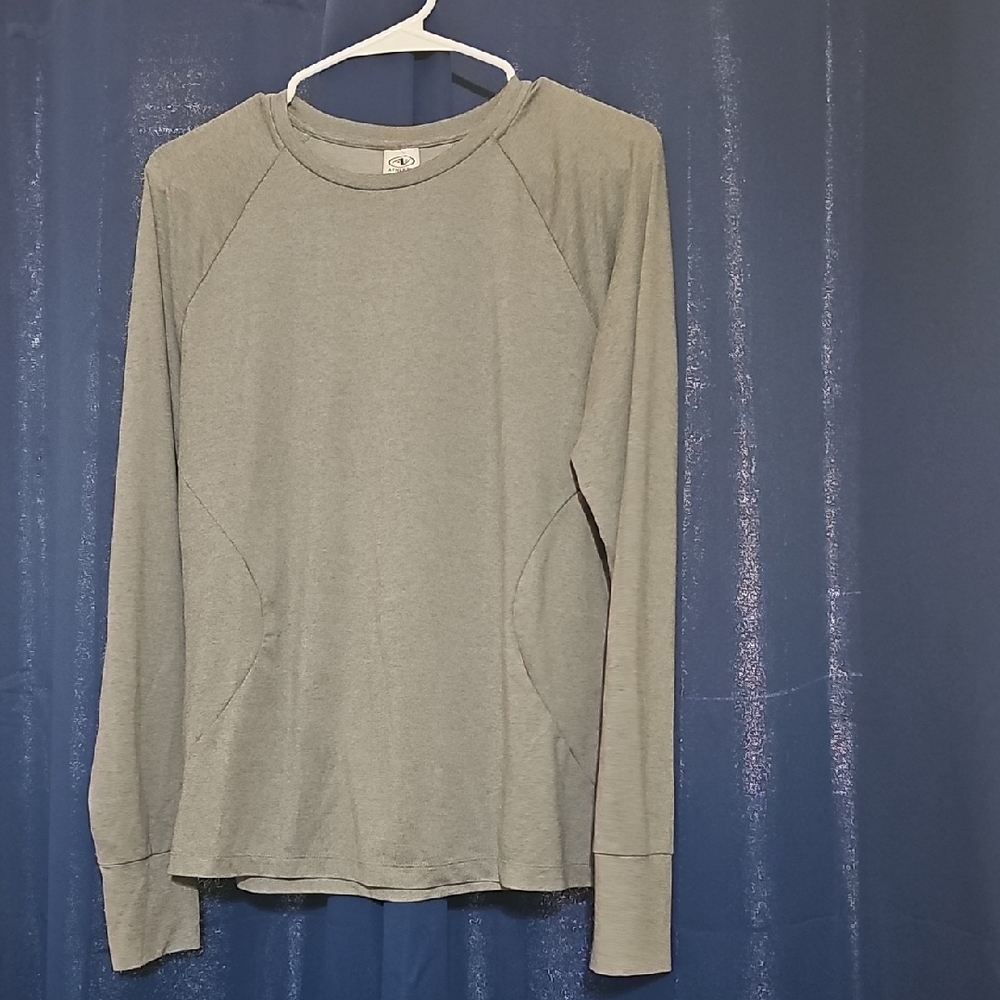 Athletic Works Womens Gray Long Sleeve Tee